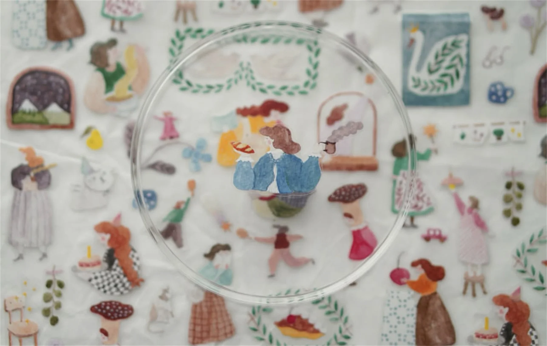 1 Loop Ivy Snow Vintage A Lovely Day Dream Girl Washi PET Tape for Card Making DIY Scrapbooking Decorative Sticker