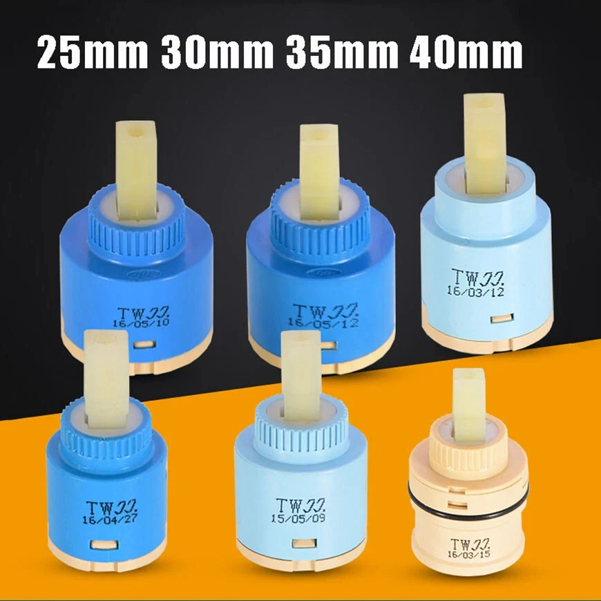 

25/30/35/40mm Replacement Ceramic Tap Cartridge Valve Kitchen Basin Water Heater Water Mixing Valve Core Switch Repair Parts