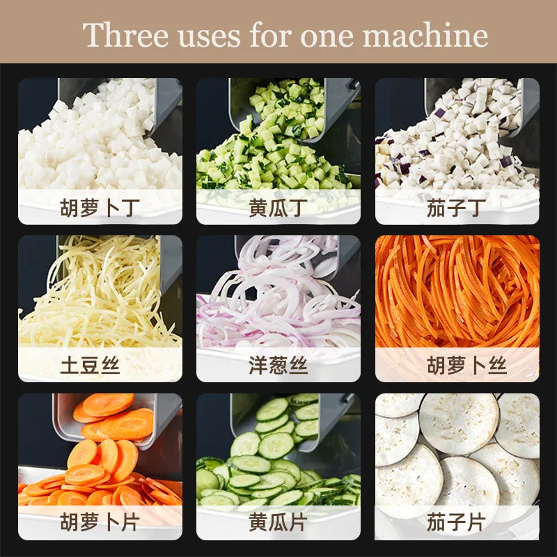 Dicing Machine Commercial Vegetable Fruit Mango Pineapple Large Feed Port Radish Potato Slice Both Soft and Hard Ingredients