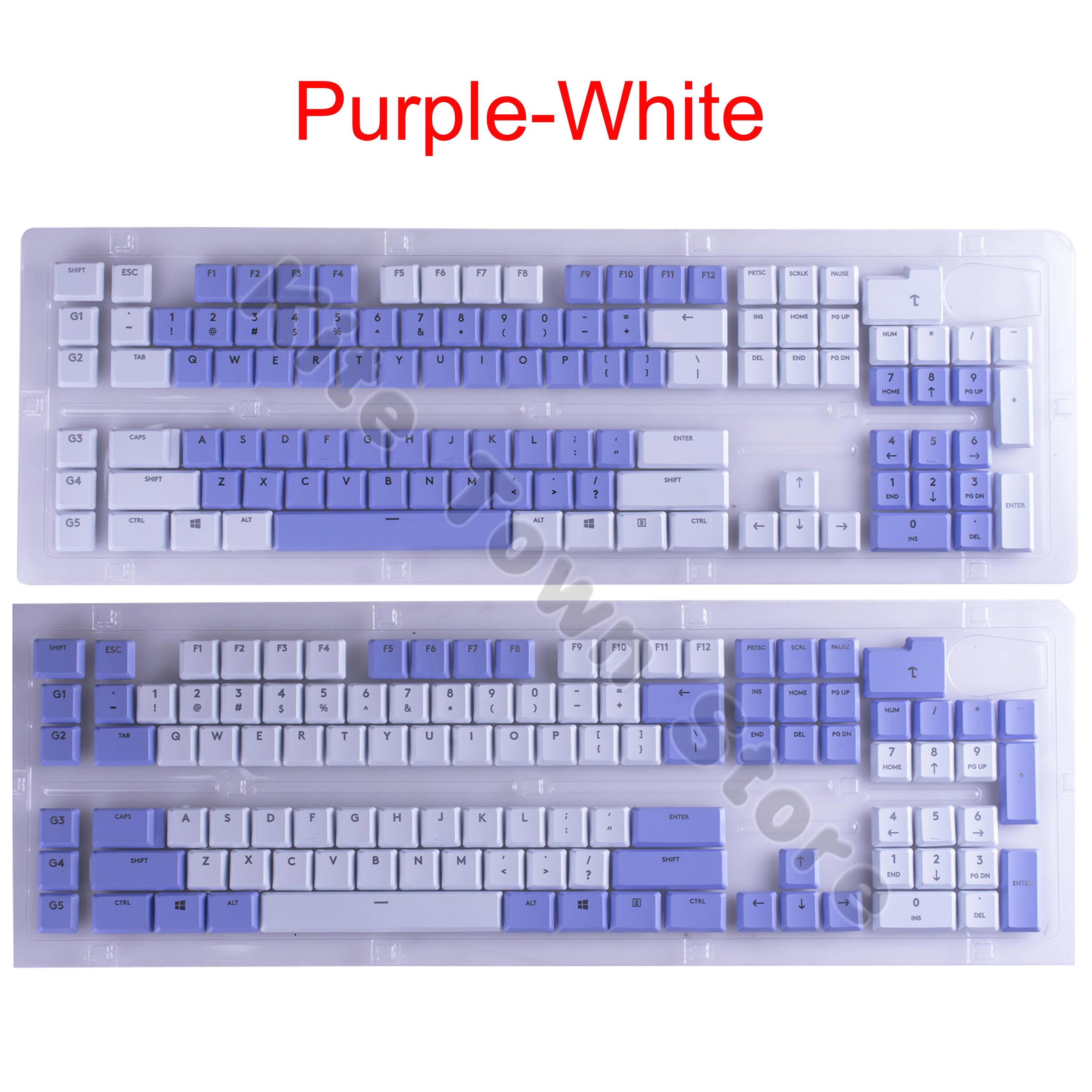 

109pcs Keycaps Key Caps for Logitech G915 G913 G815 G813 RGB TKL Wireless Keyboard US Version Purple Color