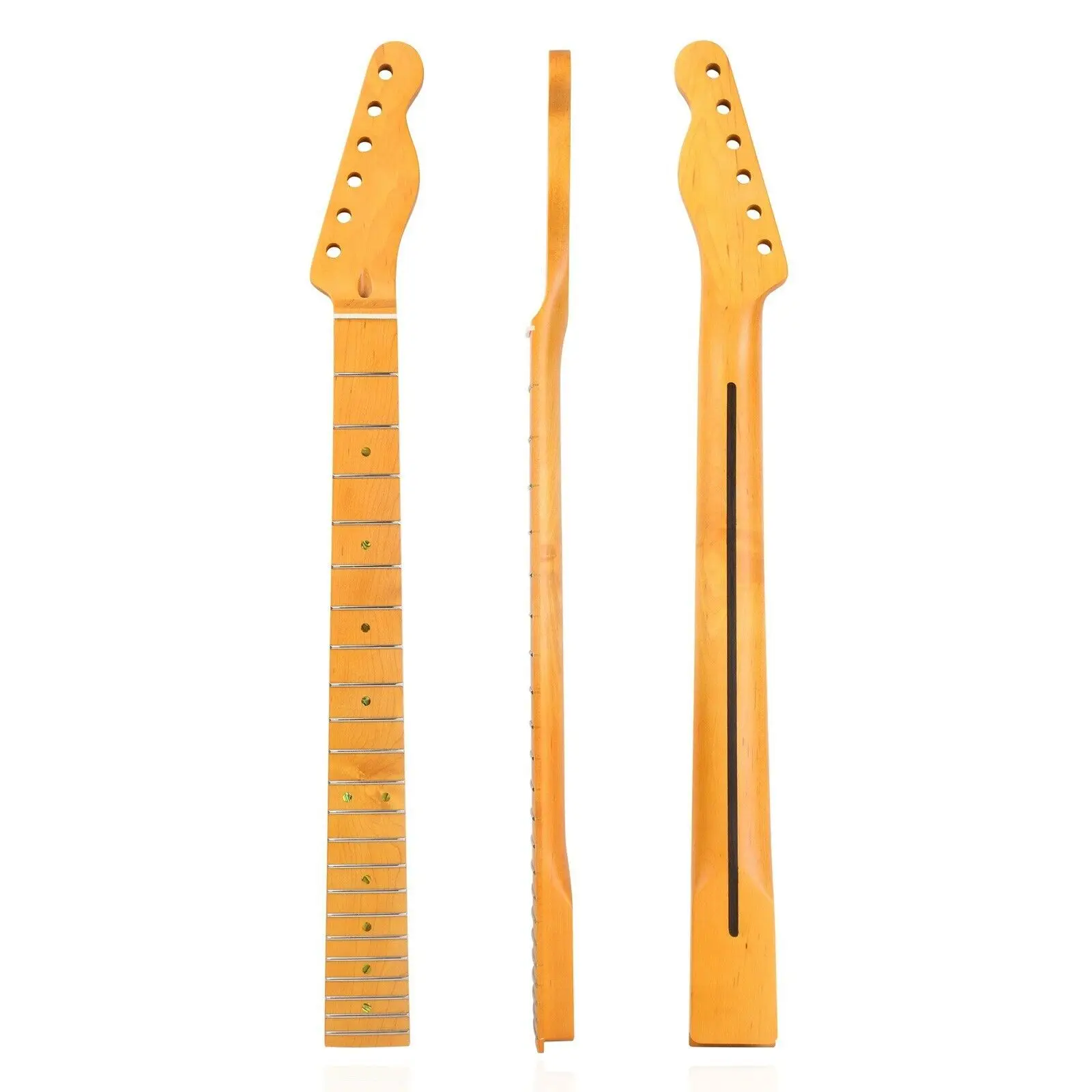 

Yellow 22 Frets Electric Guitar Neck Canada Maple For Fenders Tele Replacement