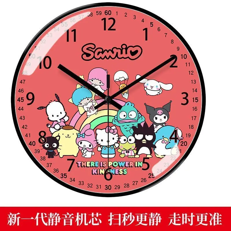 Jam Dinding Kreatif Melody Sanrios Kawaii Jam Senyap Sederhana Modis Lucu Dekorasi Ruang Tamu Kamar Tidur Kreativitas Kartun