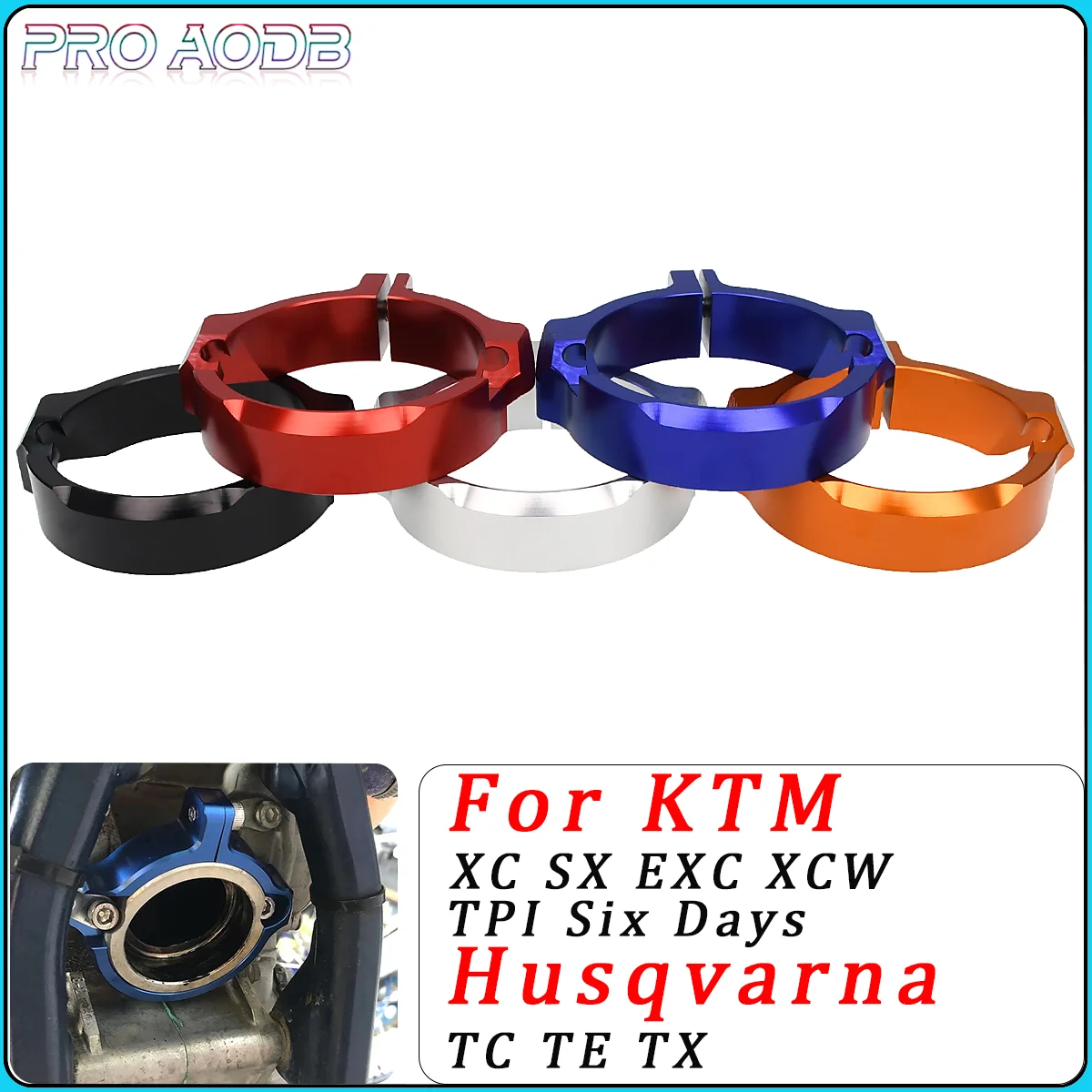 

For Husqvarna 250 300 TE TC TX 2017-2023 TE300 TE250 TE300i Accessories Exhaust Tip Muffler Pipe Clamp Flange Guard Protector