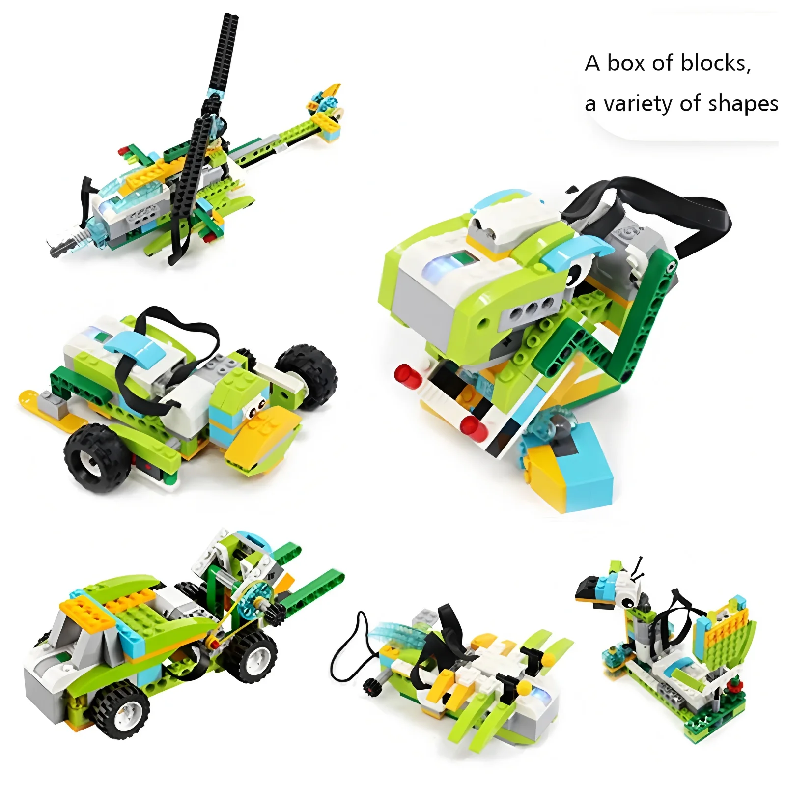 DIY geprogrammeerde robotica 45300 elektronische stenen kinderplezier elektrisch STEM-speelgoed compatibel met WEDO2.0 zonder koffer