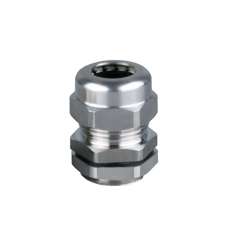 Stainless Steel Cable Gland Waterproof IP68, PG Size Electrical Connector Metal Fixed Head For Cable Protection