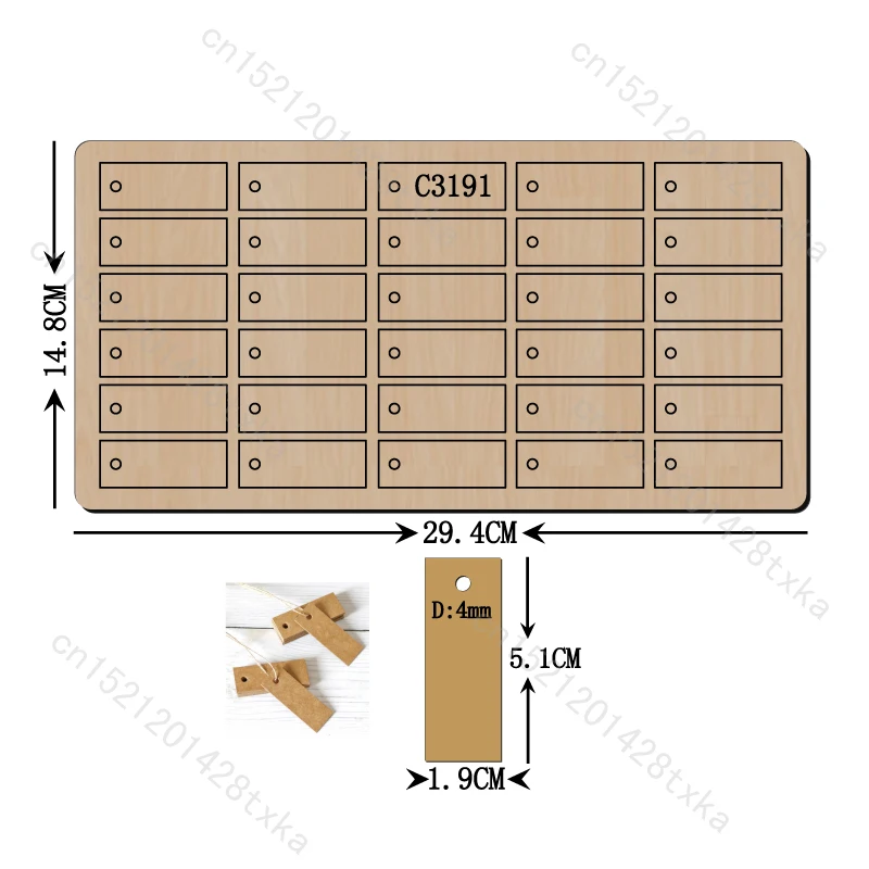 

New Tag Wooden Die Скрапбукинг, Вырубные штампы для обычных высекальных машин на рынке, C3191