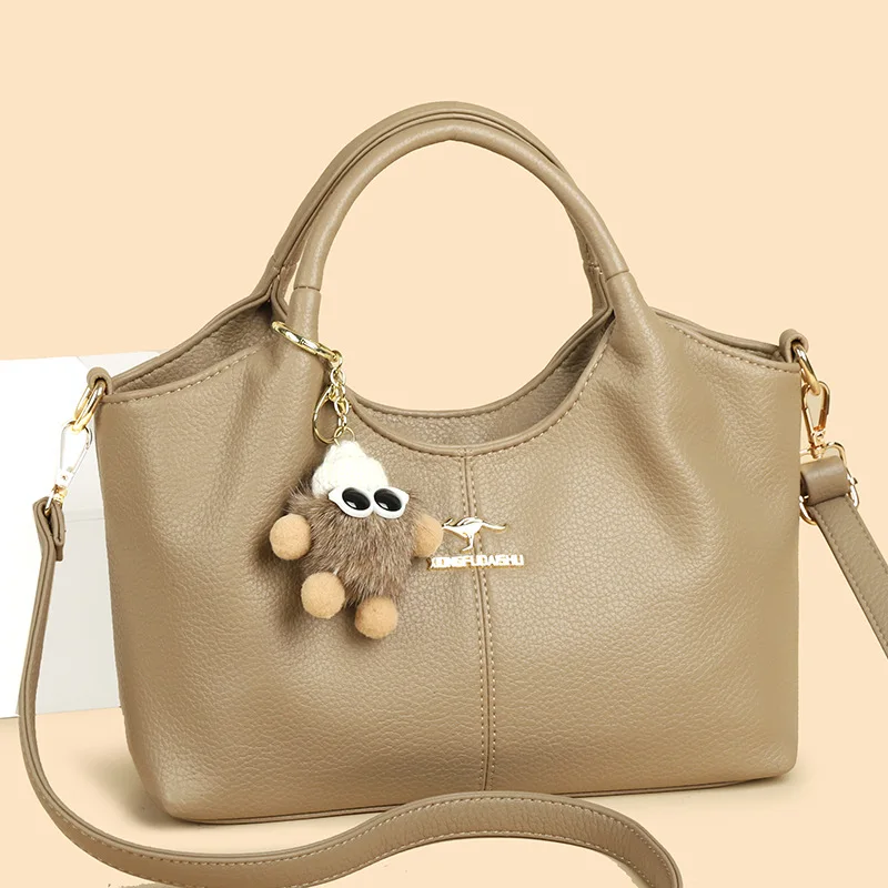 

Элегантная сумка через плечо, новинка 2023 года для женщин, сумка через плечо из мягкой кожи премиум-класса, модная повседневная сумка-ведро на все случаи жизни