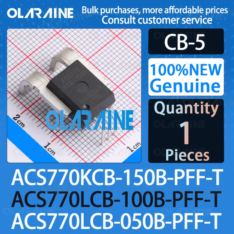 

100%New Original ACS770KCB-150B-PFF-T ACS770LCB-100B-PFF-T ACS770LCB-050B-PFF-T CB-5 A current sensor is mounted on the board