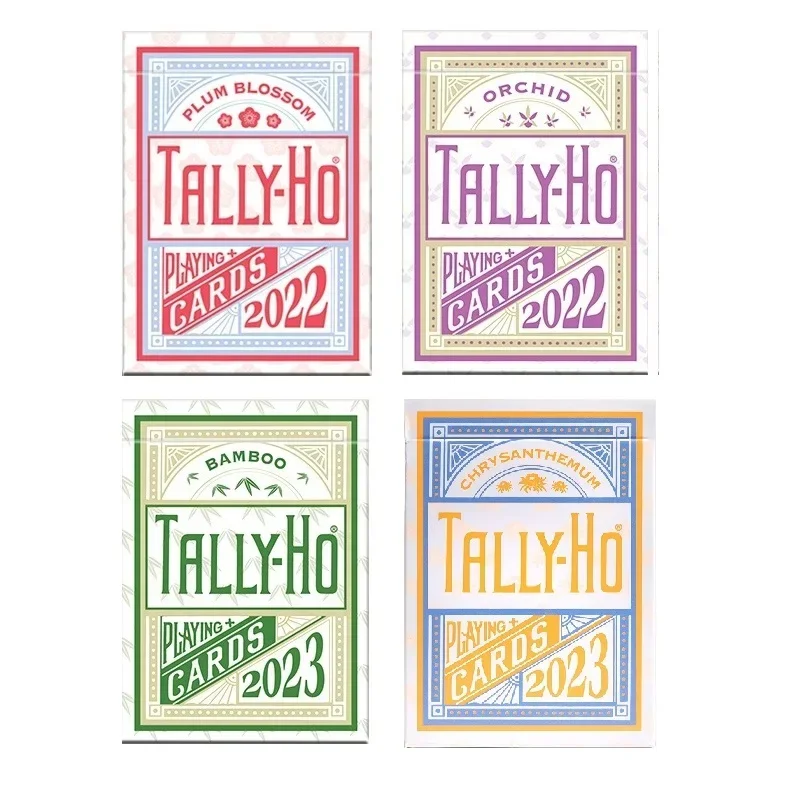 

Tally-Ho Plants Playing Cards Plum Blossom/Orchid/Bamboo/Chrysanthemum USPCC Deck Card Games Card Magic Magicians Prop Accesory