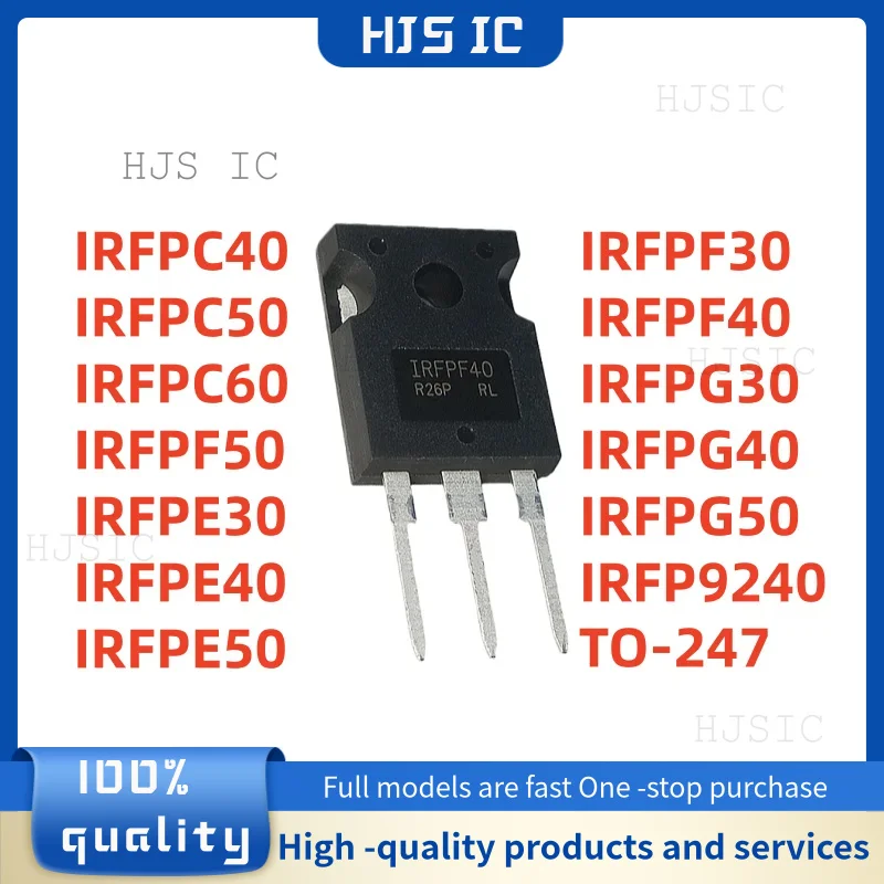 5 uds 100% nuevo IRFPC40 IRFPC50 IRFPC60 IRFPF50 IRFPE30 IRFPE40 IRFPE50 IRFPF30 IRFPF40 IRFPG30 IRFPG40 IRFPG50 IRFP9240 TO-247