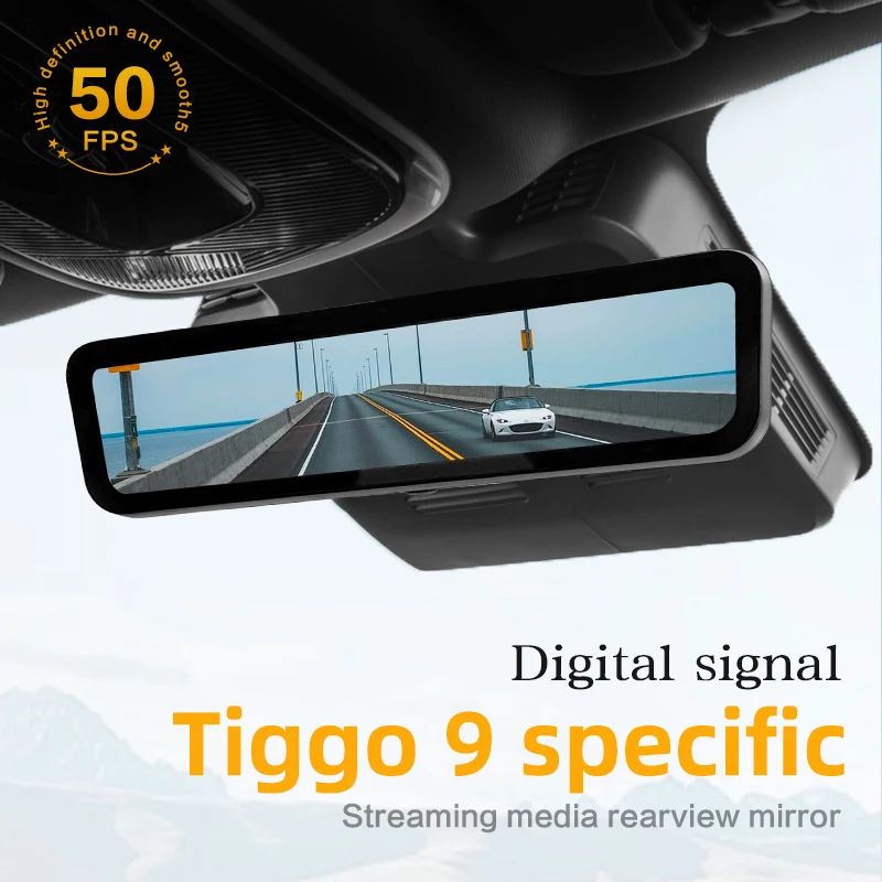SINJET Suitable for Chery Tiggo 9 streaming media rearview mirror driving recorder high definition dual camera night vision