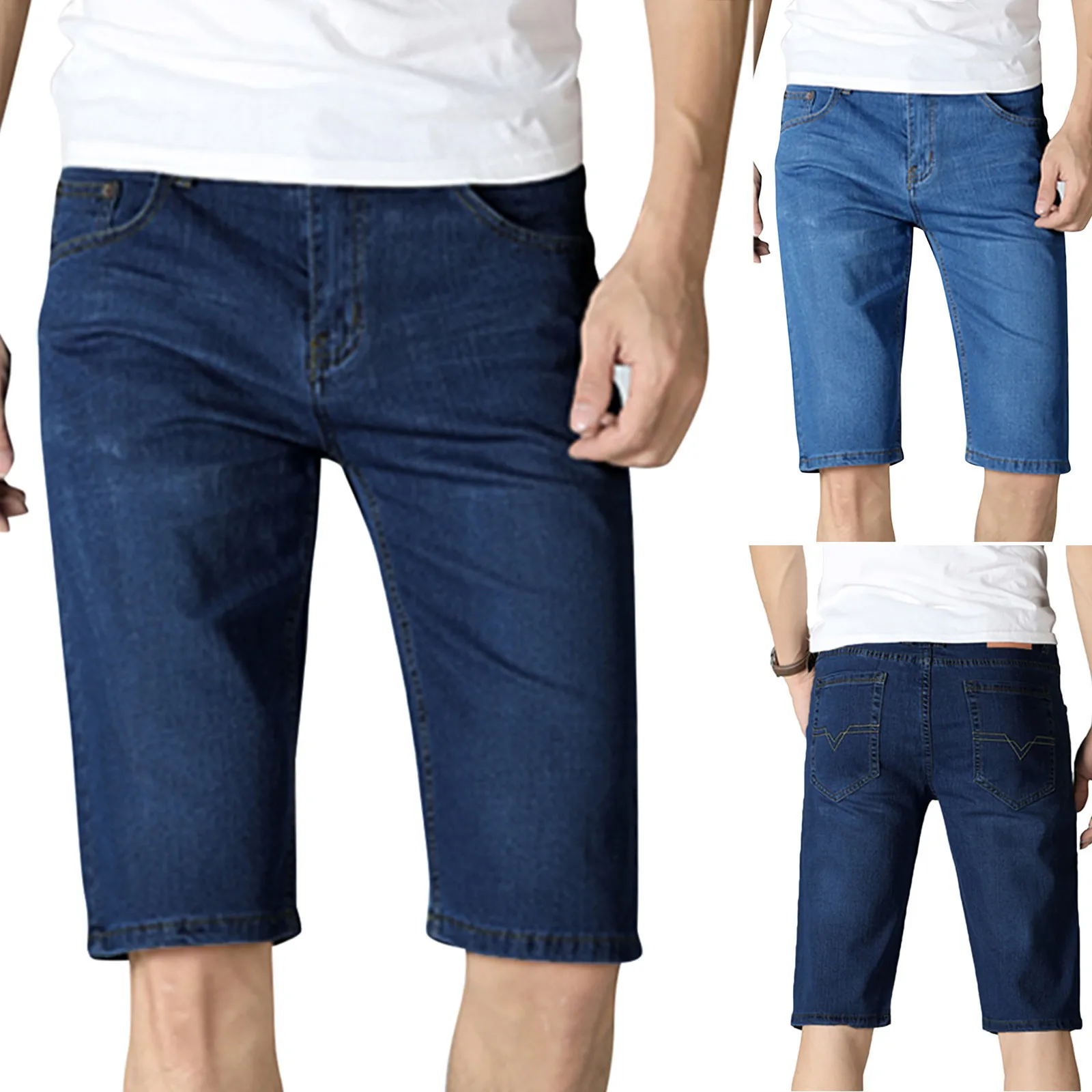 

Джинсовые брюки, повседневные и весенние брюки, однотонные летние мужские прямые брюки со звездами и блестками