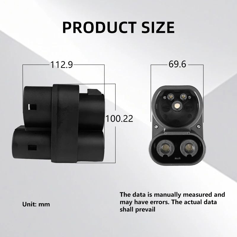 EVqiaoyi CCS1 to CCS2 EV DC Adapter 250A CCS1 Charger to CCS2 Electric Vehicle Converter DC Fast Charging Adapter