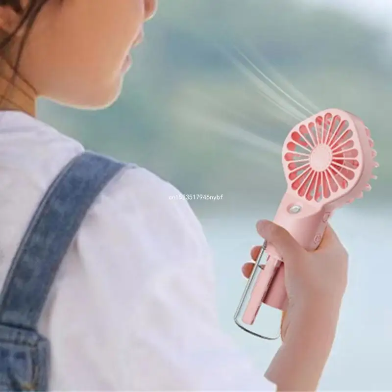 Handheld Misting Fan Water Fan Mini Pocket Fan for Indoor Outdoor Dropship