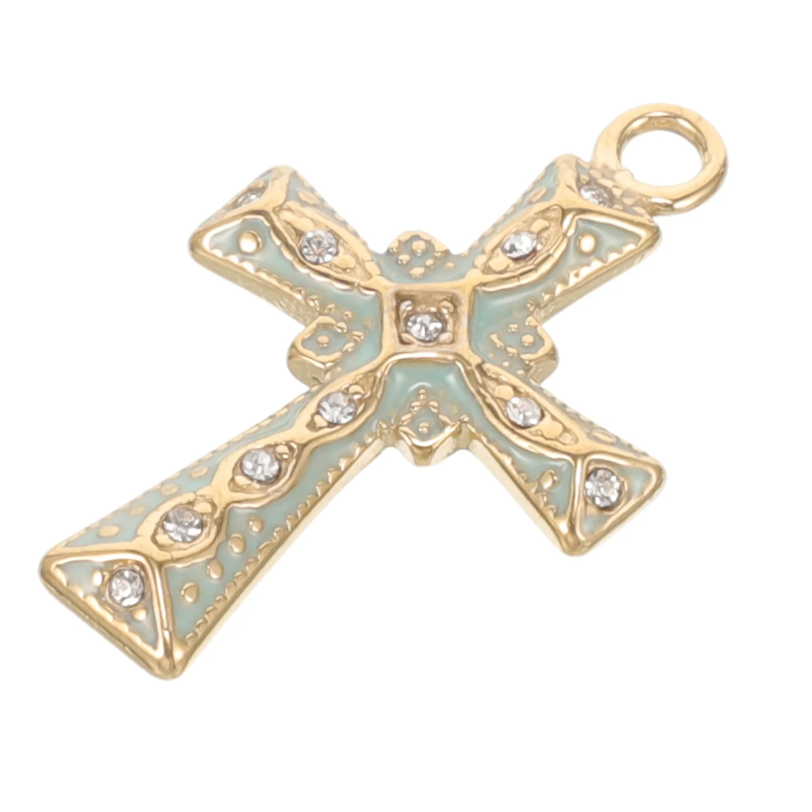 مجموعة قلادة ساحرة من سبيكة الصليب لصنع المجوهرات بنفسك، دلايات ديكور متقاطعة صغيرة لملحقات سلسلة المفاتيح والأساور والقلائد