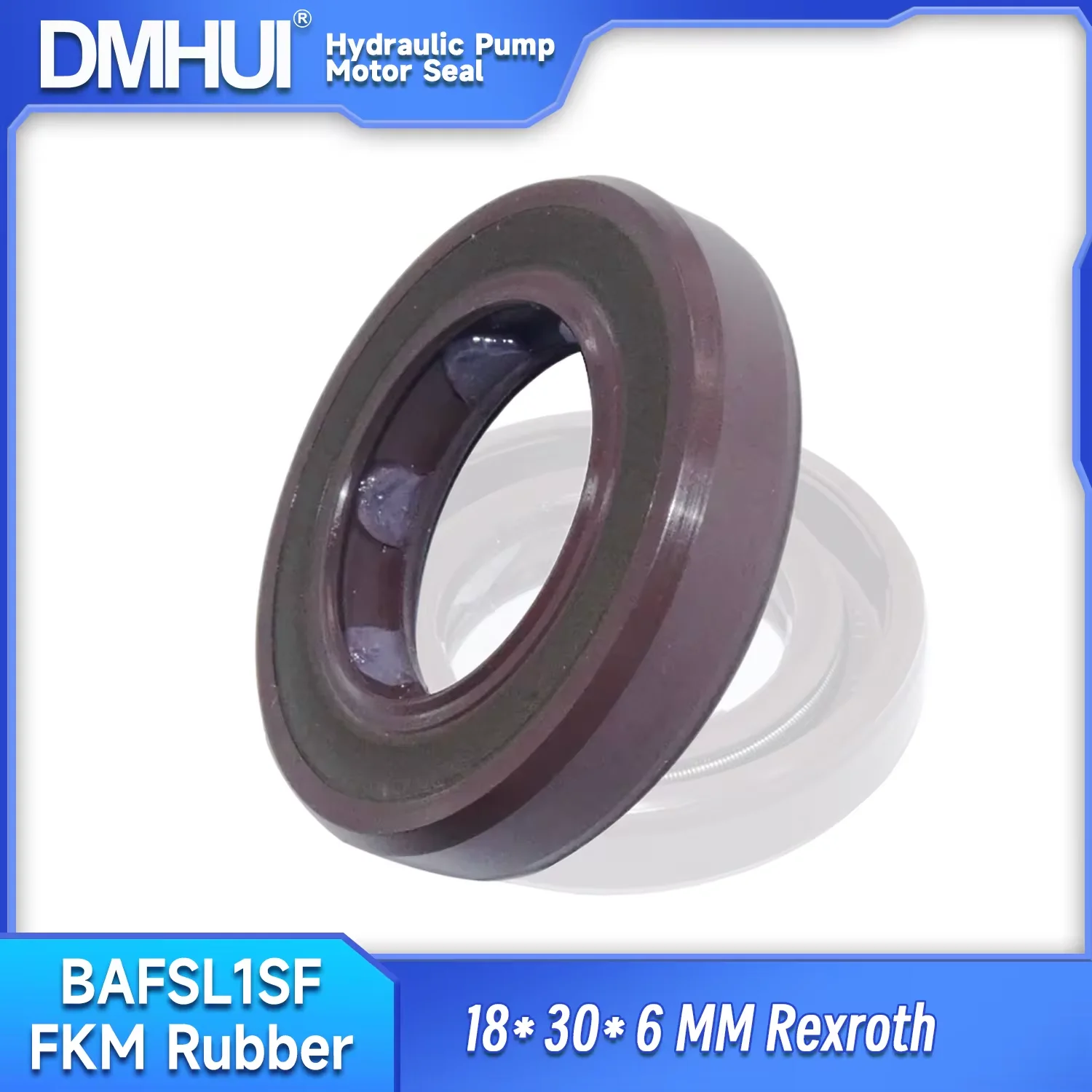 

DMHUI Rotary Shaft Sealing Ring 18x30x6mm for Rexroth Pump - BAFSL1SF Type FPM Material Hydraulic Motor High Pressure Oil Seals