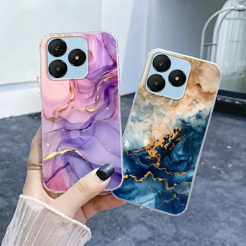 For Wiko T10 T20 T60 Case Luxury Phone Case For WikoT10 T60 T20 Marble Butterfly Flower Clear Soft Silicone TPU Protective Cover