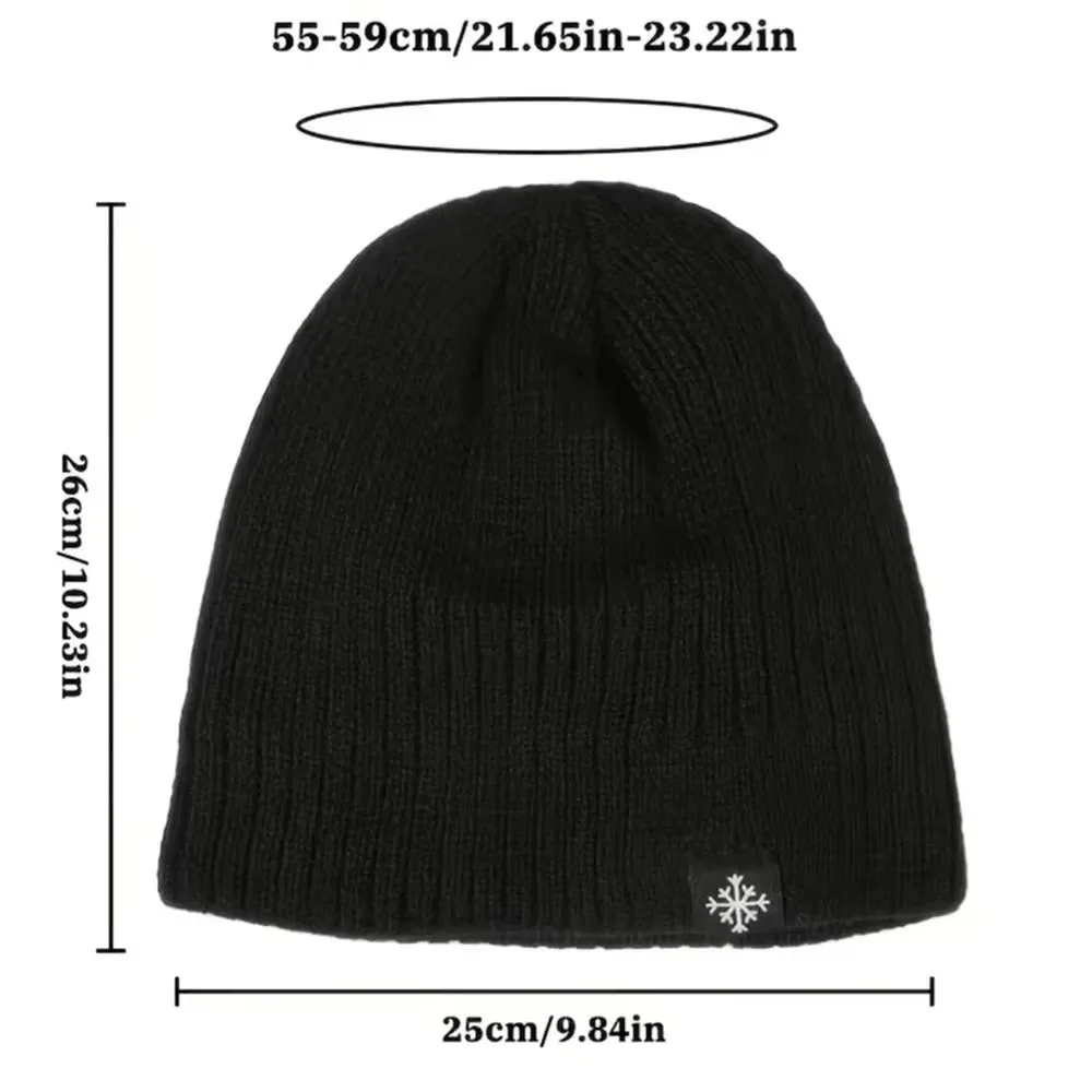 New Fleece Lined Knitted Hat Windproof Velvet Pullover Hat Warm Ear Protection Hat Autumn Winter 6
