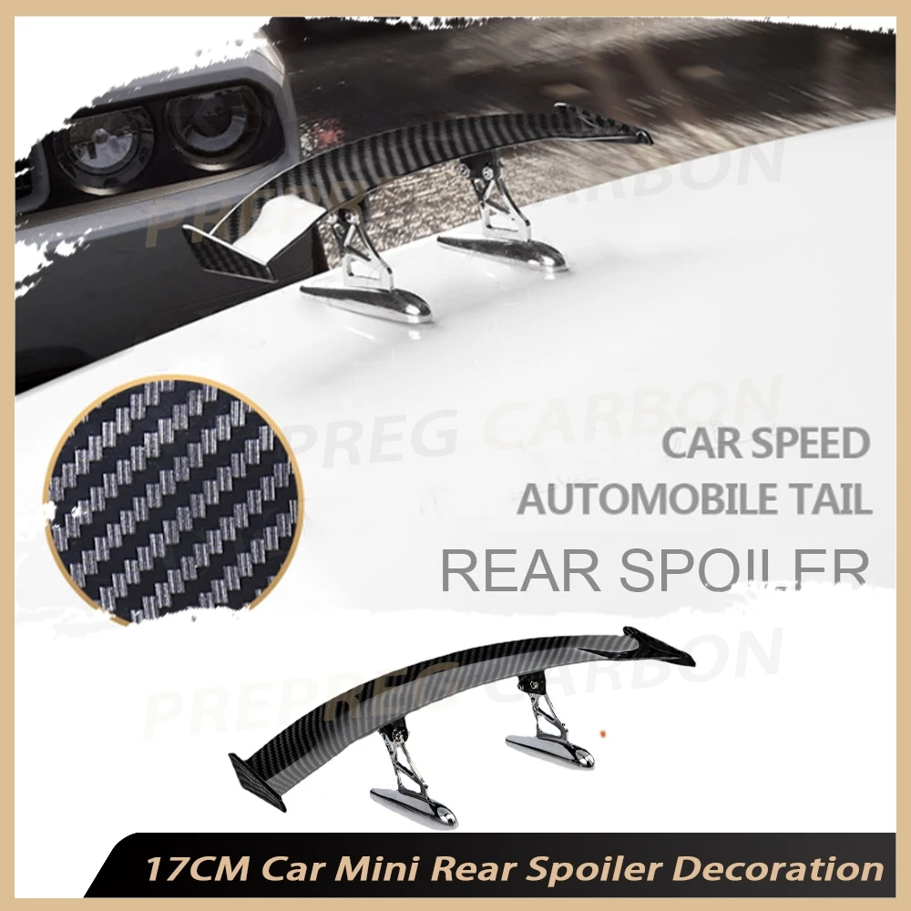 

Car Mini Tail Wing Carbon Fiber Look Modified Simple Model Auto Rear Spoiler Decoration For BMW For Benz Universal Cars