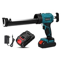 4 Speeds Electric Cordless Caulking Gun,Caulk Adhesive Gun w/Battery,LED Light,Drip-Free Caul Gun for Filling,Sealing-10oz/300ml