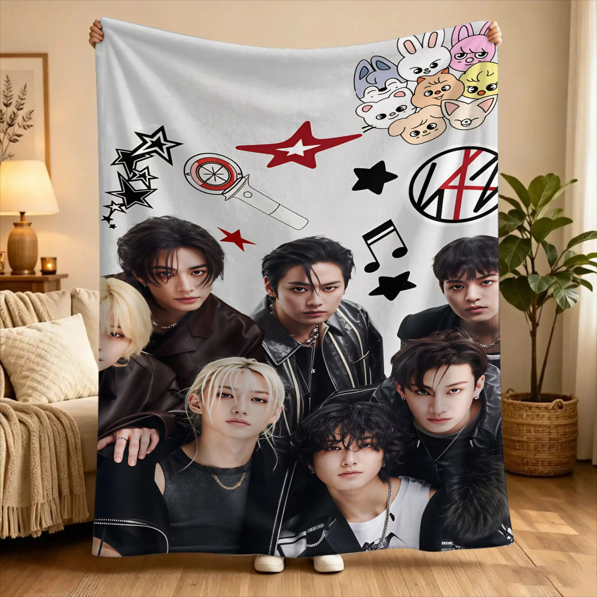 KPOP S-Strays Blanket Quality Soft Warm For kids  Throw Blanket Winter Camping Couch Chair Funny Bedspread