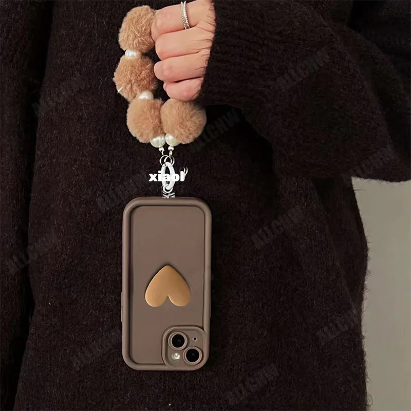 Etui na telefon Xiaomi Redmi Note 11 Pro Plus 4G 5G 11S z miękkiego silikonu z bransoletką 3D w kształcie serca dla dziewczynki, Note11 S 11pro