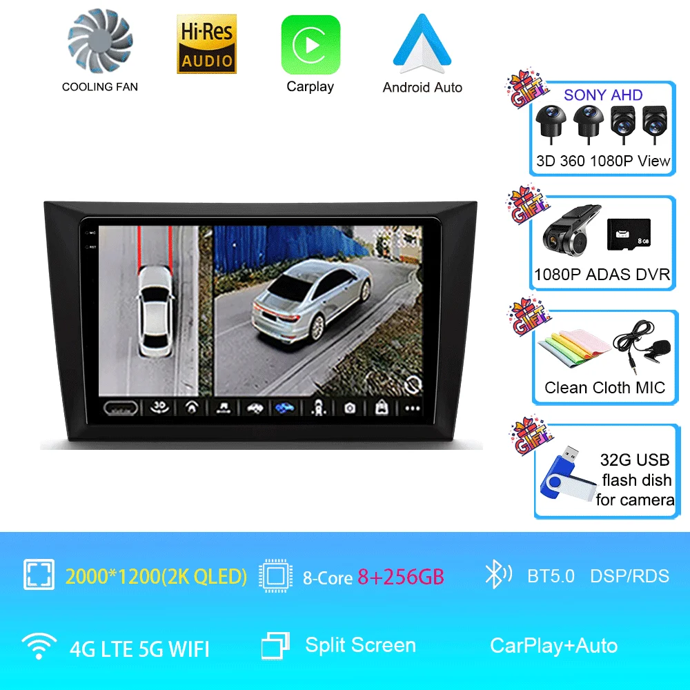 Android 16 autoradio voor Volkswagen VW Golf 6 MK6 GTI 2008-2016 draadloze Carplay autoradio multimediasysteem 4G DSP 2 Din