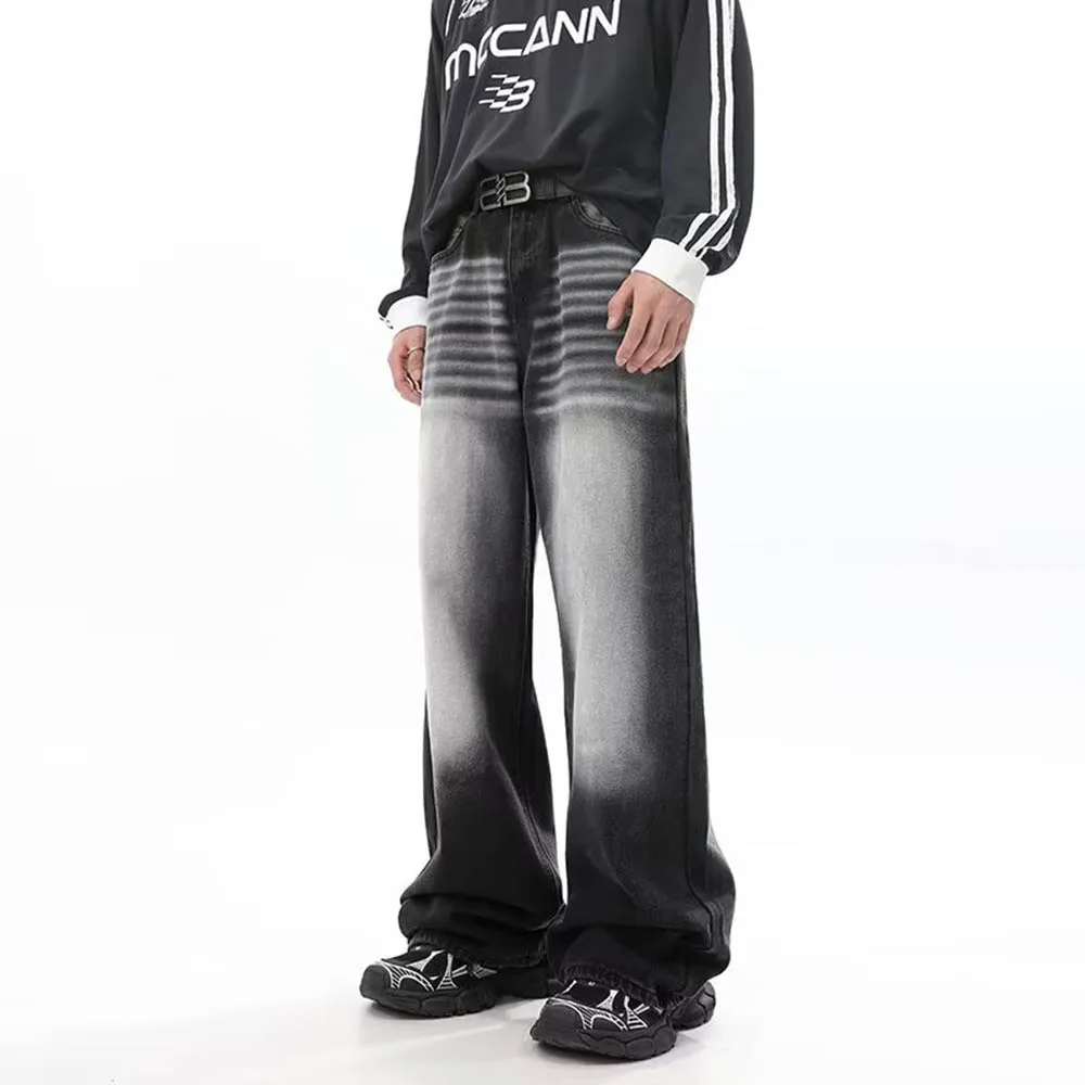 Mens Autumn Jeans Retro Washed Casual Pants Streetwear Fashion Personality All-Match Daily Trousers Men'S Clothing 2025 New
