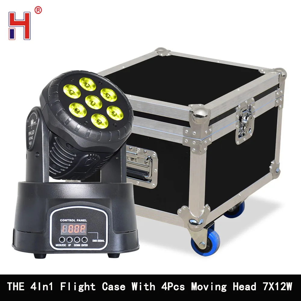 

HongYi LED DJ Moving Heads Mini Led Disco Wash 7X12W RGBW 4In1 Lyre Spot Stage Light DMX512 Control Sound For KTV Party Lights