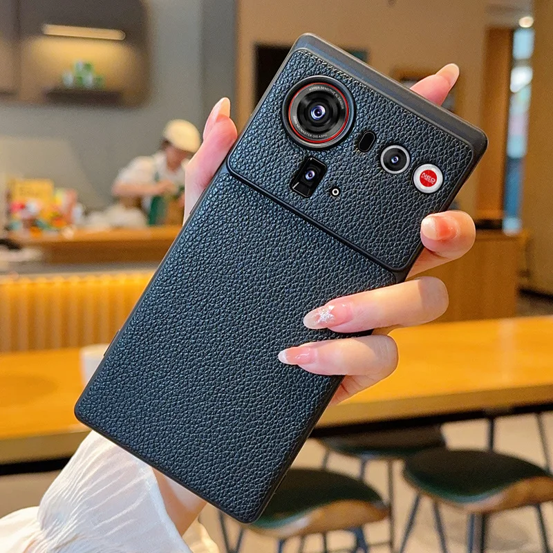 

Чехол для ZTE Nubia Z80 Ultra, роскошный защитный чехол из искусственной кожи Lichee, задняя крышка для ZTE Nubia Z80Ultra, чехол для телефона