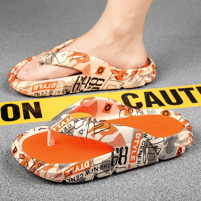 

Лидер продаж лета, мужские тапочки, удобные износостойкие шлепанцы с мягкой подошвой, модные нескользящие массажные тапочки большого размера