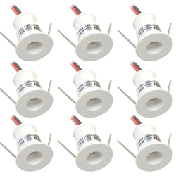 IP65 Mini LED Downlight 12V 1W Silver/Black/White indoor 15MM Recessed Led Spot Light Dimmable Jewelry Cabinet Ceiling Spotlight