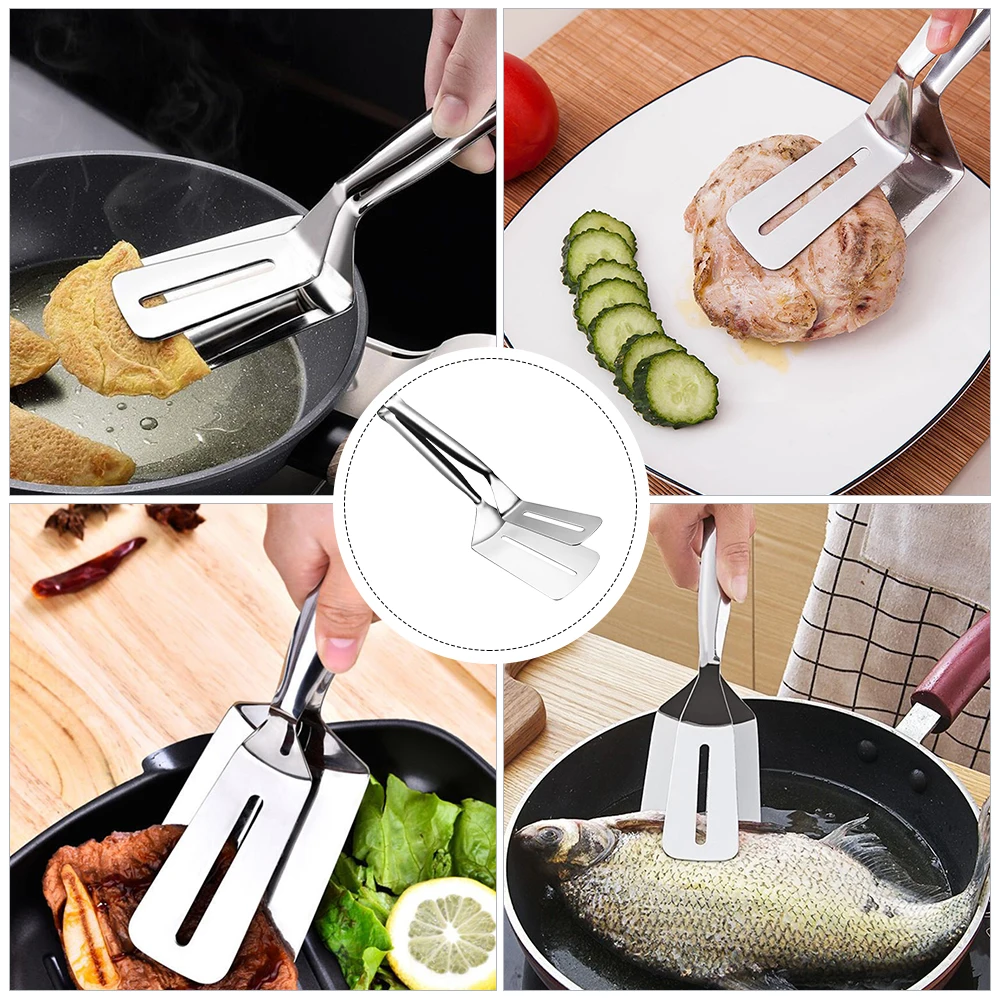 

1pc Stainless Steel Food Clamp Wide Nose Pliers Dishwasher Safe Rustproof Cooking Tongs For Home Restaurant Use Kitchen Tool