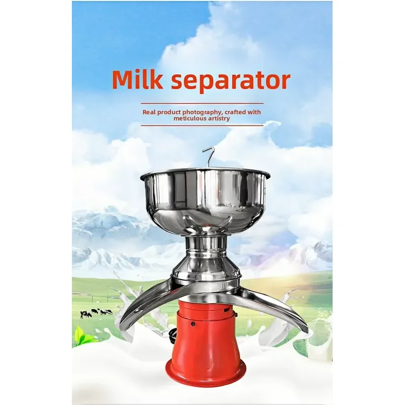 Electric Centrifugal Milk Cream Separator Machine for Dairy Processing Line Home Use Stainless Steel Bowl Dish Washing Tool