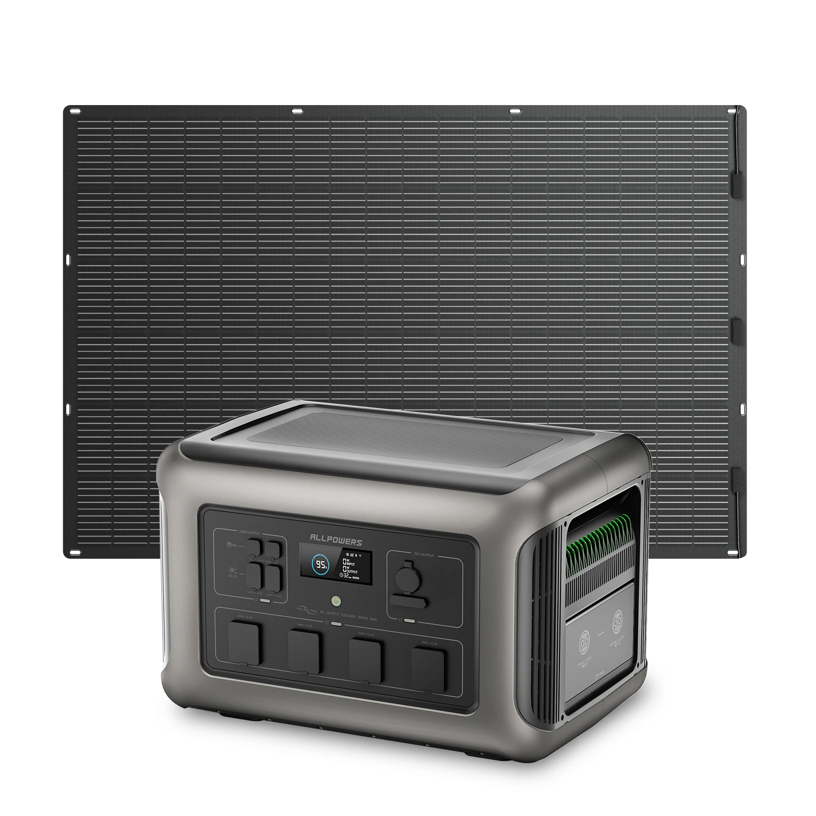 Allpowers Outdoor 3Kw All In One Portable Home Backup Lifepo4 Battery On-the-Go Solar Generator Power Station Supply System Set
