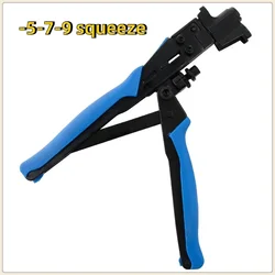 Crimping Pliers -5-7 -5-9 Squeezing Pliers for RG6/RG11 Coaxial Cable with Extra Leakage Hole