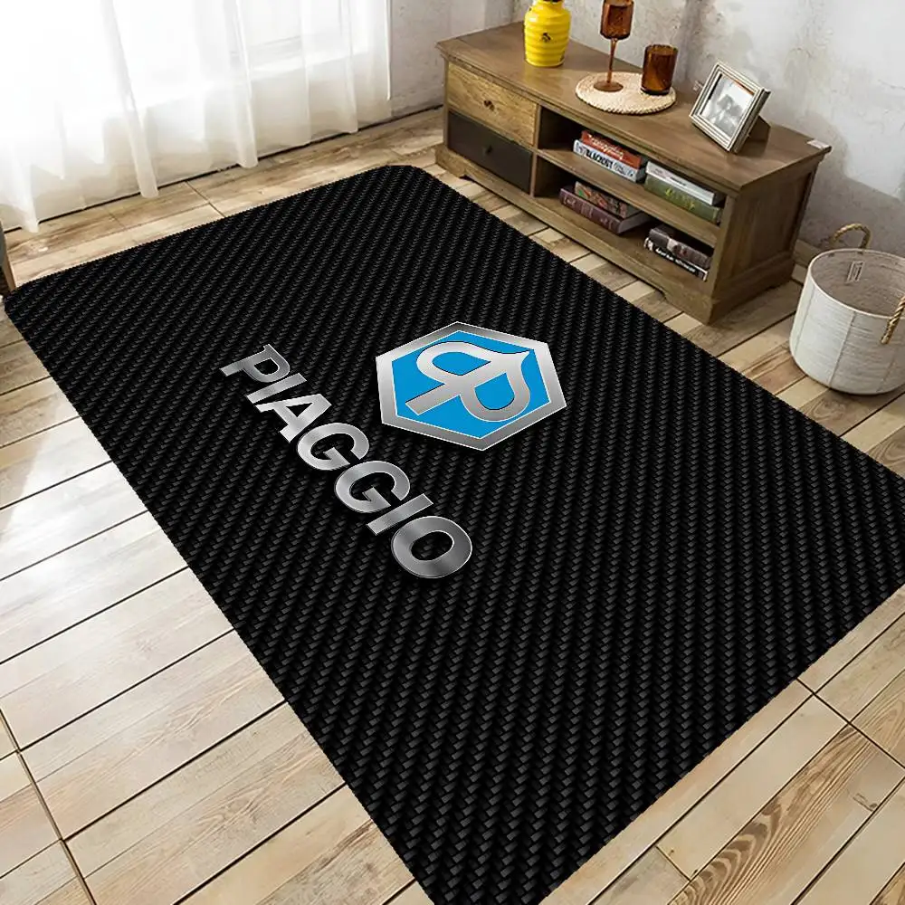 P-piaggio Logo Floor Mat Anti-slip Absorb Water Long Strip Cushion Bedroon Mat Alfombra
