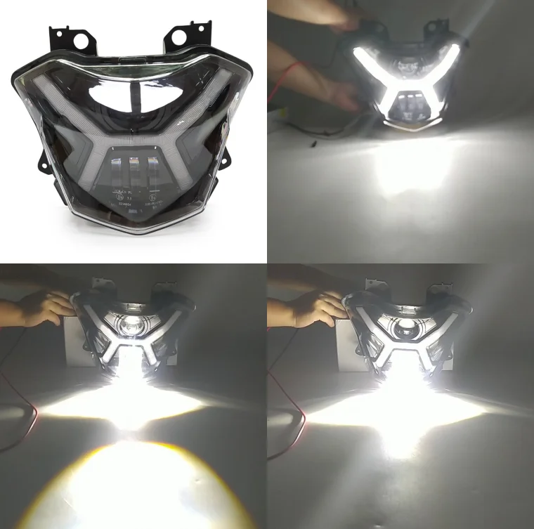 LED Daytime Running Light HO/LO Beam Headlight E9 Front Lamp Headlamp Assembly For Kawasaki Versys-X 300 Z650 ABS 2017-2021