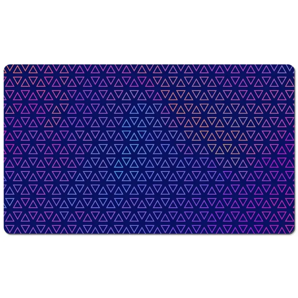 Rainbow Triangle Desk Mat with A Blue Checkered Pattern, Cute and Attractive, Ideal for Office and Home Workspaces Mouse Pad