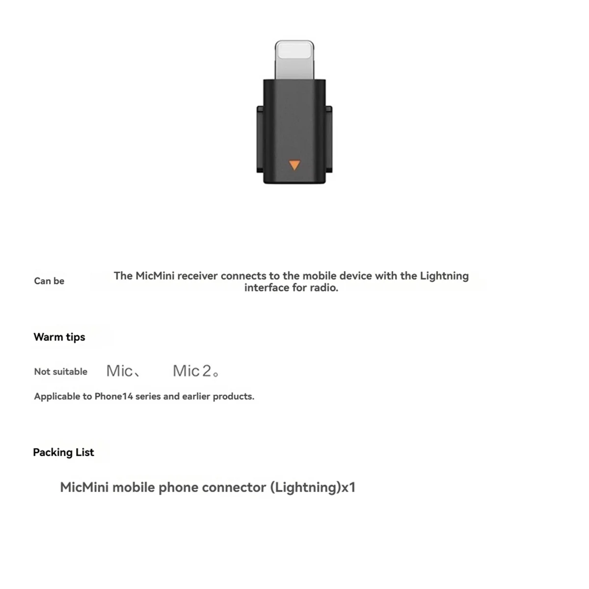 ARY-fFor DJI Mic Mini Mobile Phone Adapter Connect to an Type C Mobile Phone Device for DJI Mic Mini