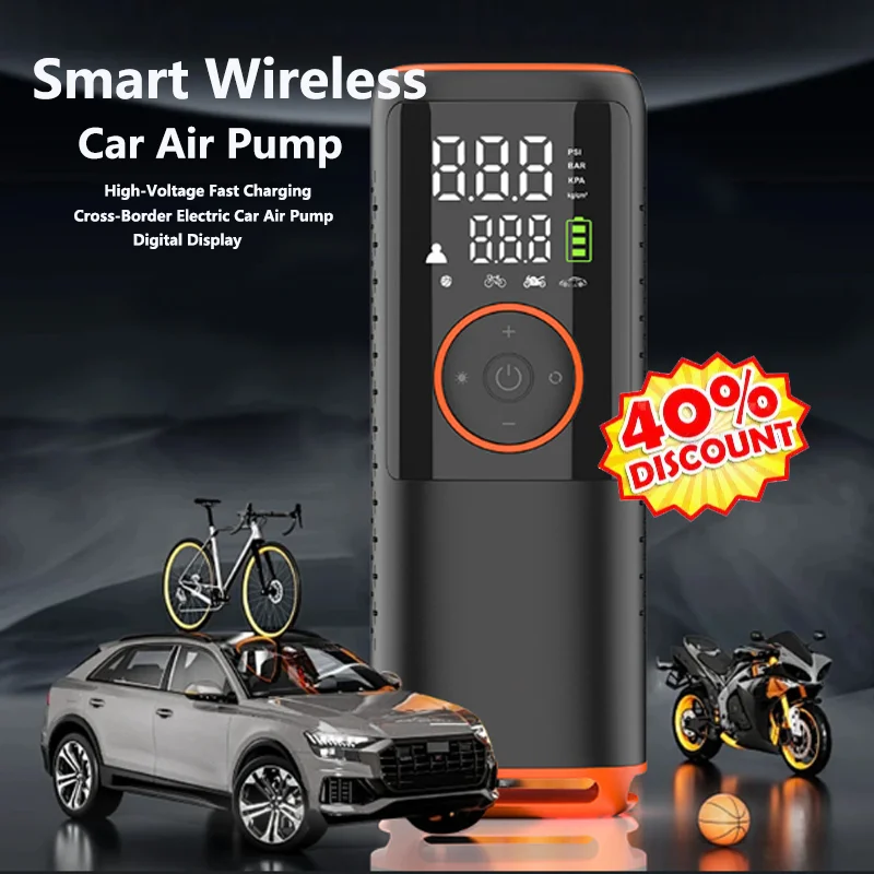 

AI умный беспроводной автомобильный воздушный насос для шин 12 В воздушный компрессор электрический цифровой дисплей портативный насос для автомобиля мотоцикла велосипед
