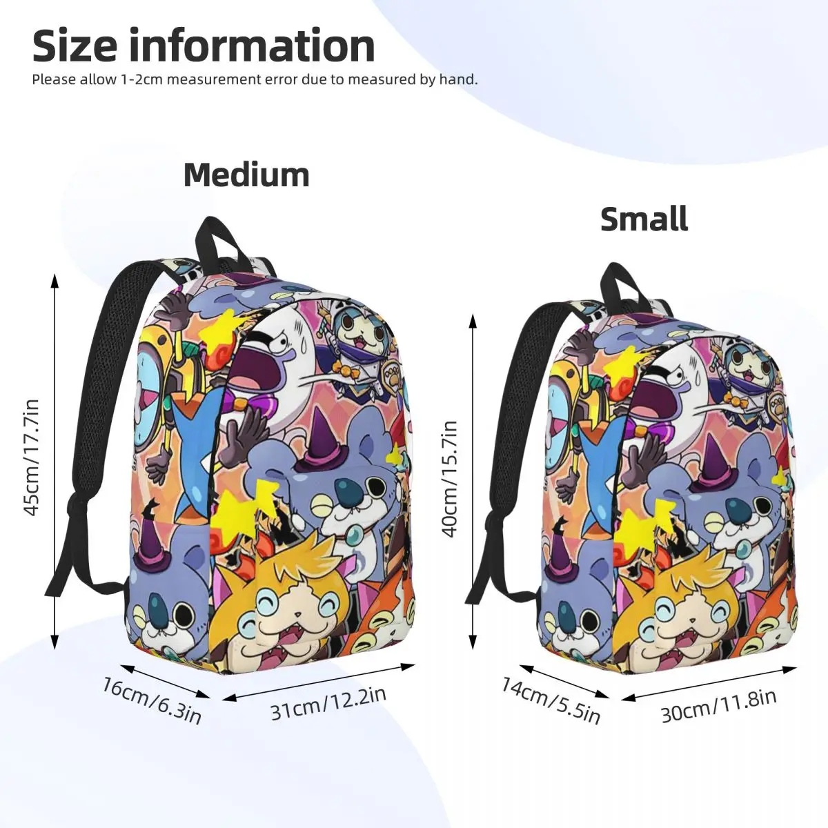 Yo-Kai Watch Cartoon Game Backpack Daypack Large Capacity Children BookBag School Bag Shoulder Bags for Boys Girls