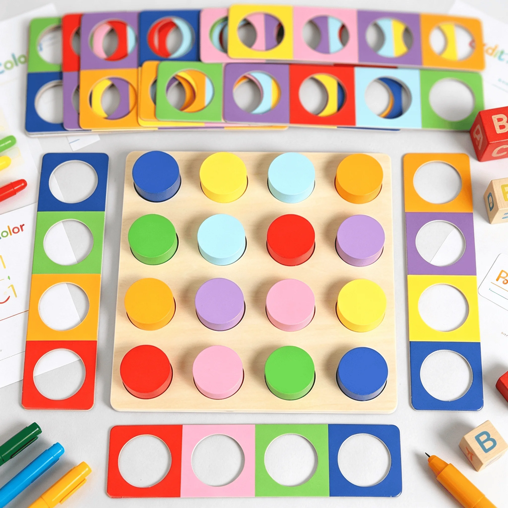 Kids Education Tools - Quebra-Cabeça de Madeira Infantil: Jogo de