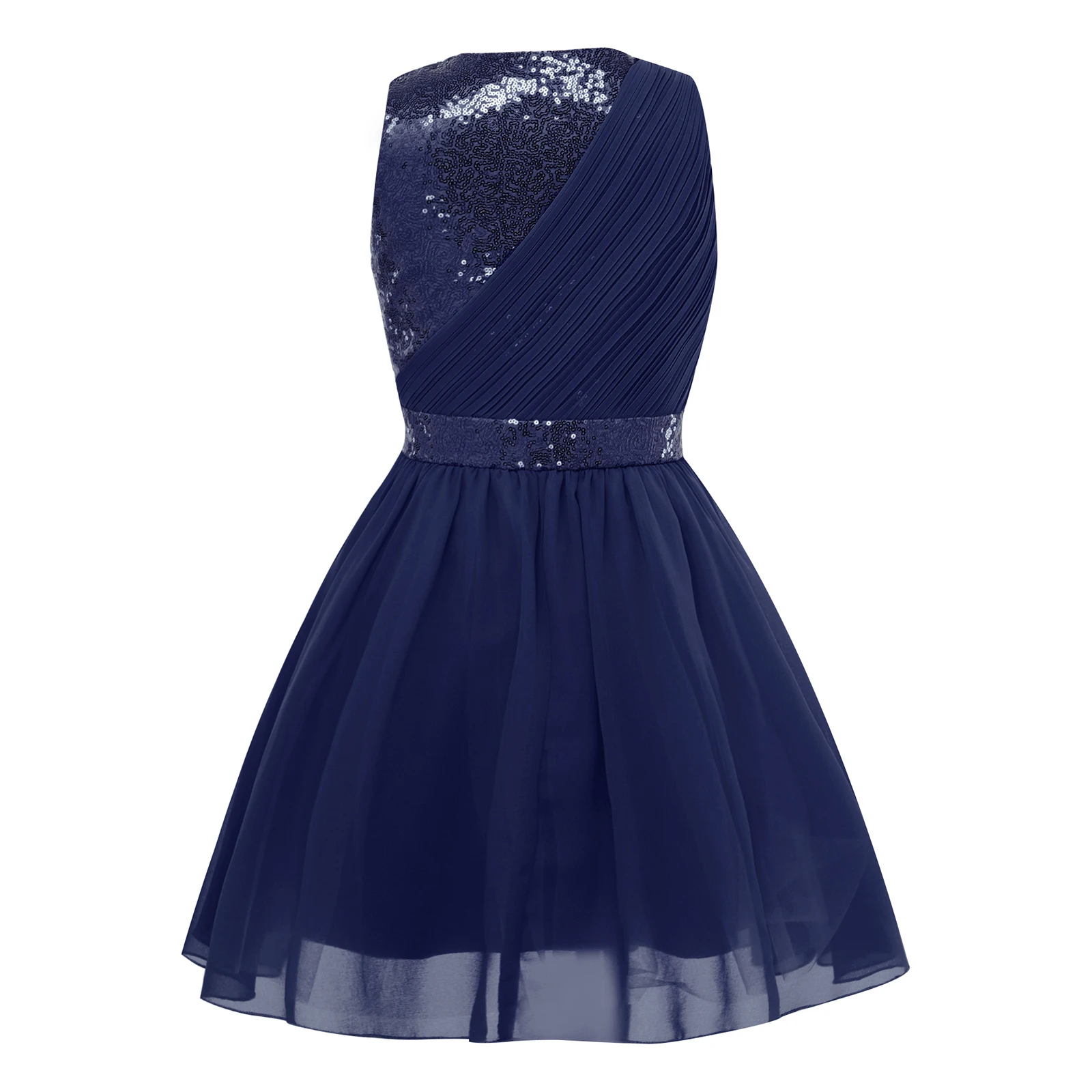 Tutu Kids Dress for Girls Graduation Ceremony Glittery Sequin Pageant Dress for Formal Occassions Evening Wedding Party Dress