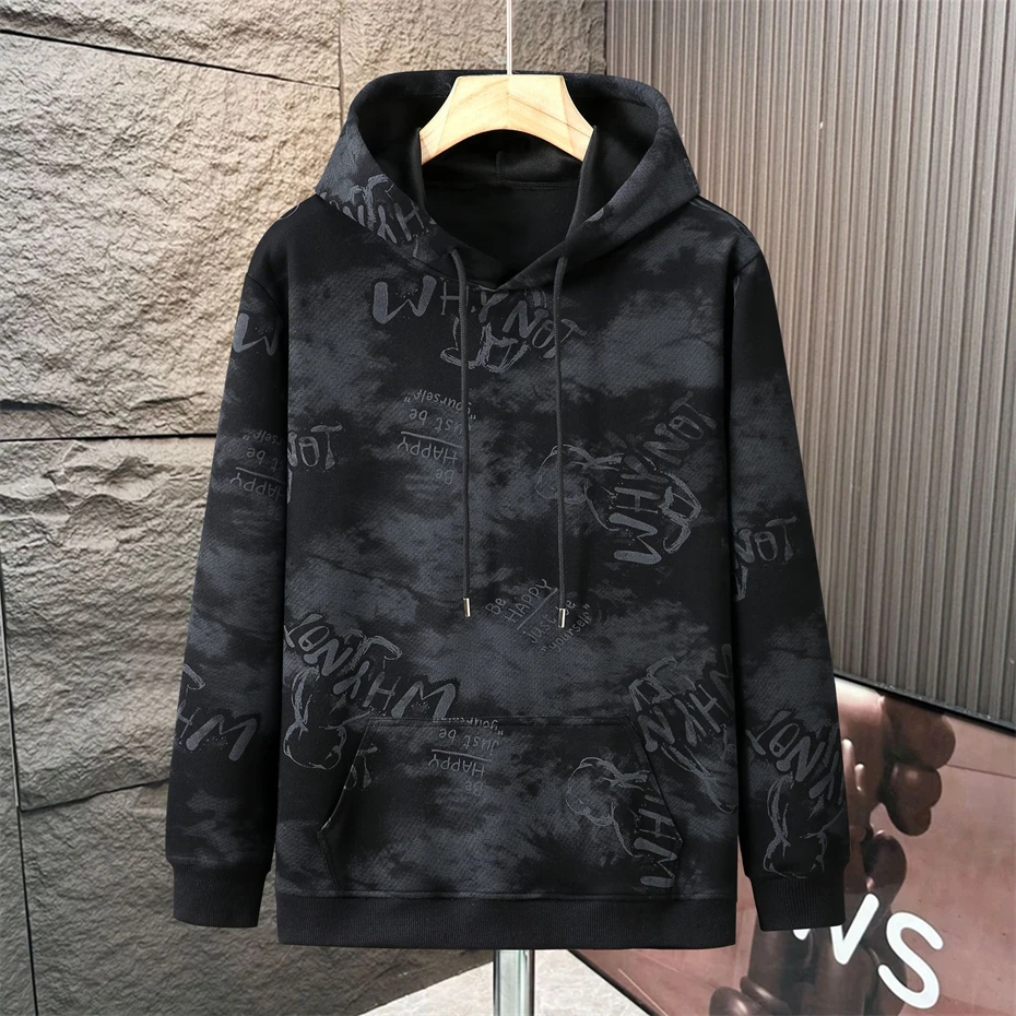 

Spring Autumn Hoodie Men Streeetwear Print Harajuku Plus Size Hoodie Male Big Size Hooded Sweatshirt Big Size