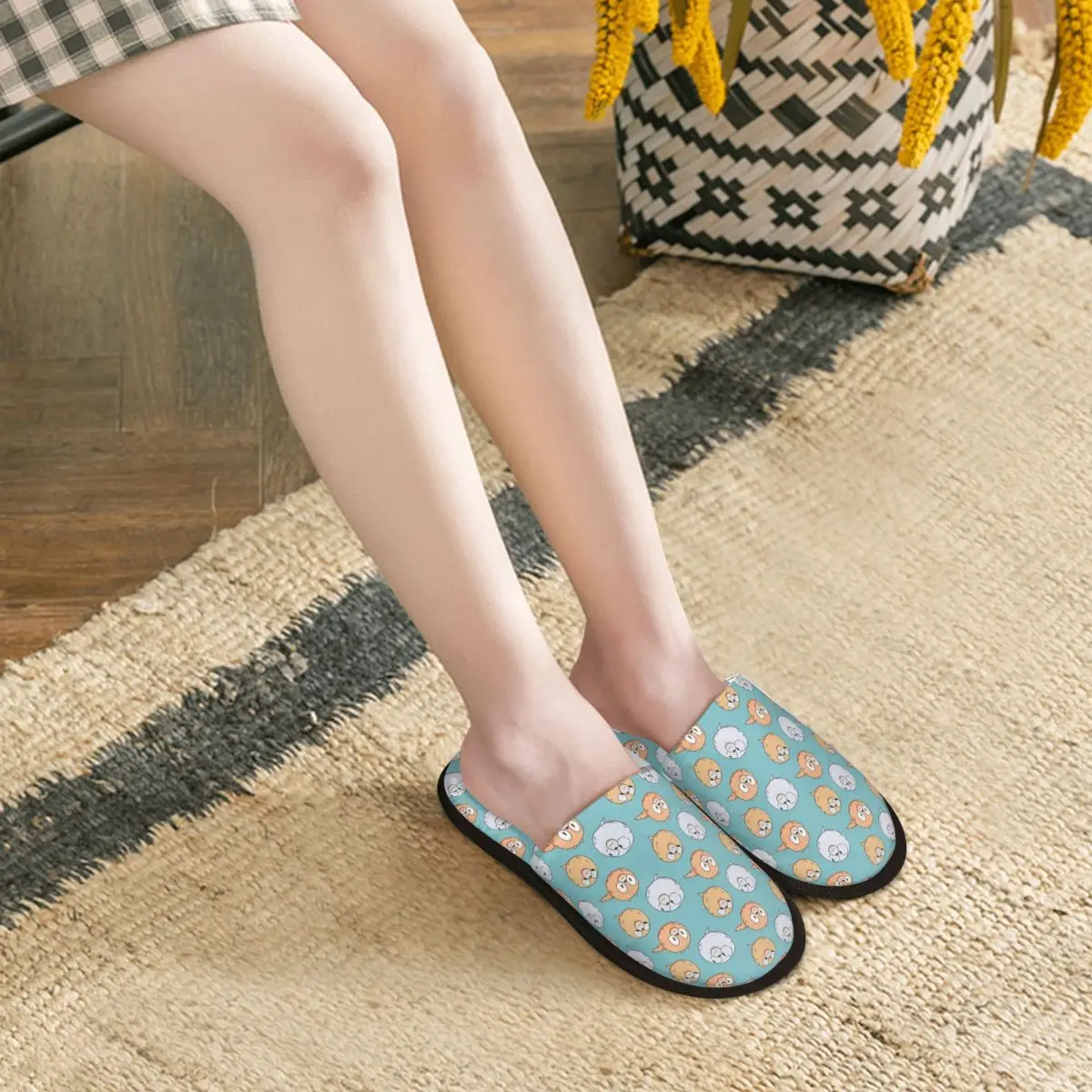 Custom Woffs Hilda Slippers Memory Foam Warm Soft Women House Slipper Indoor Cozy Shoes