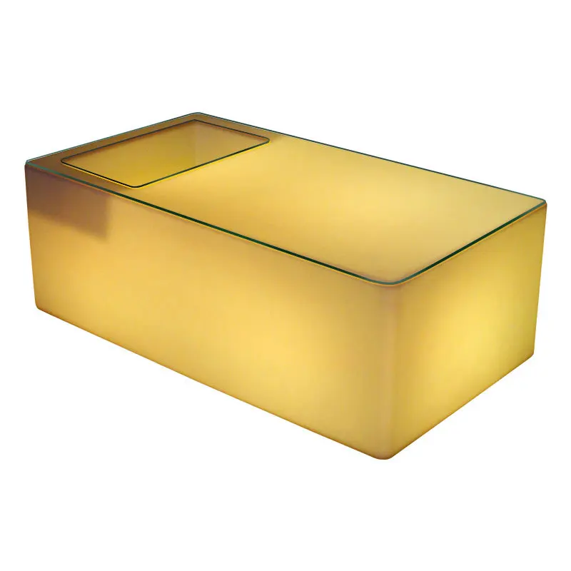 KTV coffee table LED luminous bar table booth clear bar nightclub box table rectangular