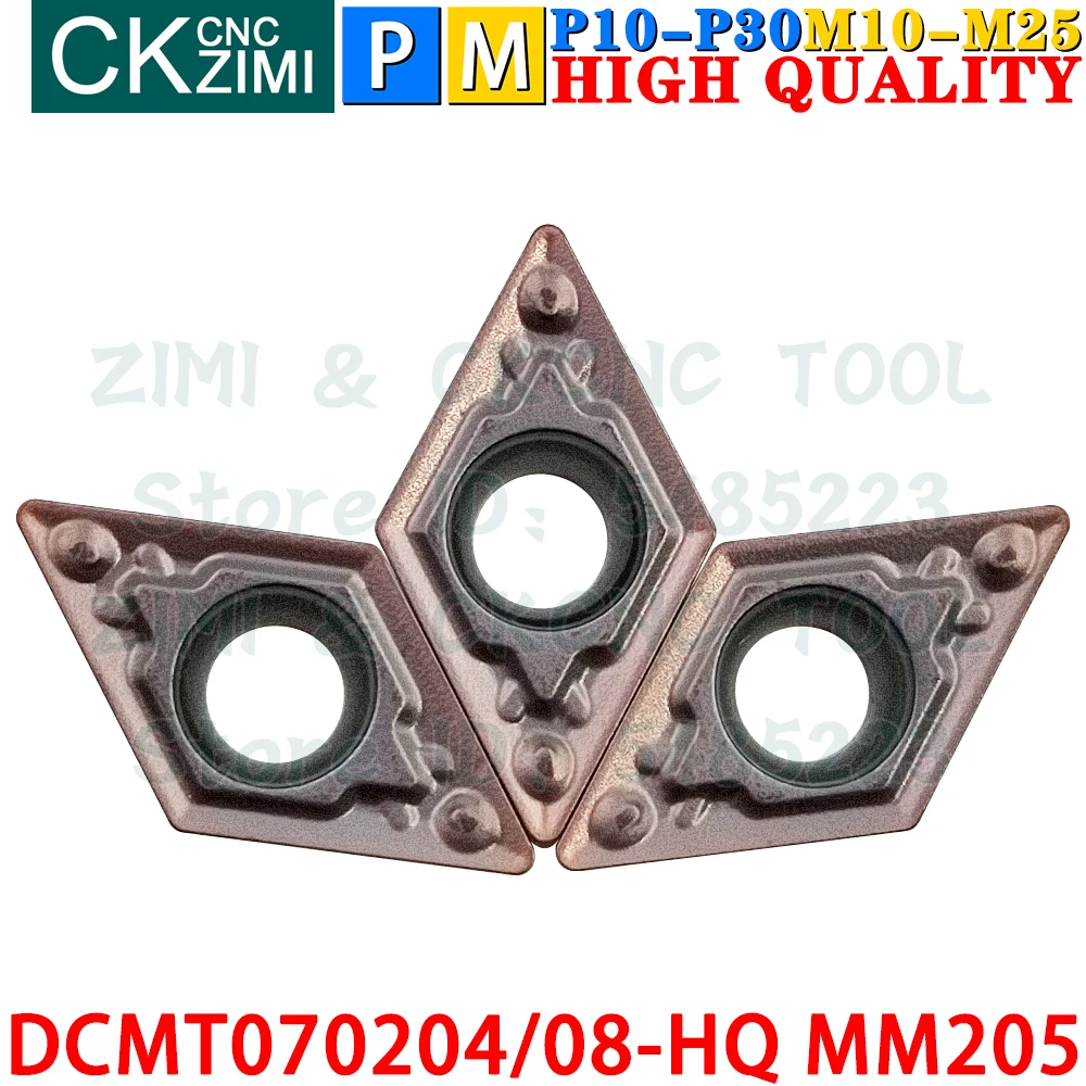 DCMT070204-HQ MM205 DCMT 070204 HQ MM205 Insertos de carburo Insertos de torneado internos externos Herramientas Herramientas de corte de torno de metal DCMT0702 DCMT 0702 HQ DCMT070204 HQ Herramientas de carpintería