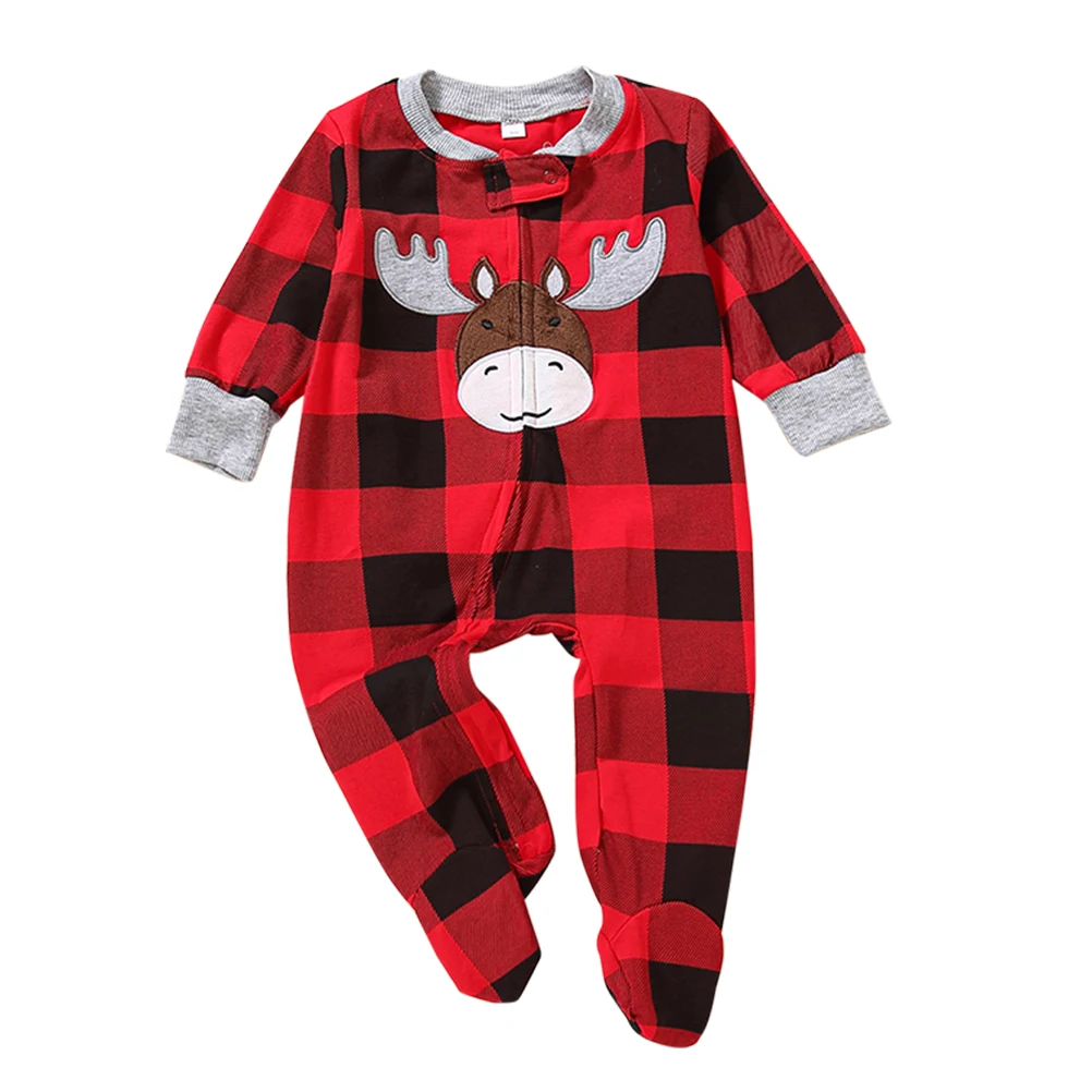 

Deer Embroidered Romper Baby Outfits New Born Clothes Newborn Warm Christmas Clothing Jumpsuit Unisex Kids