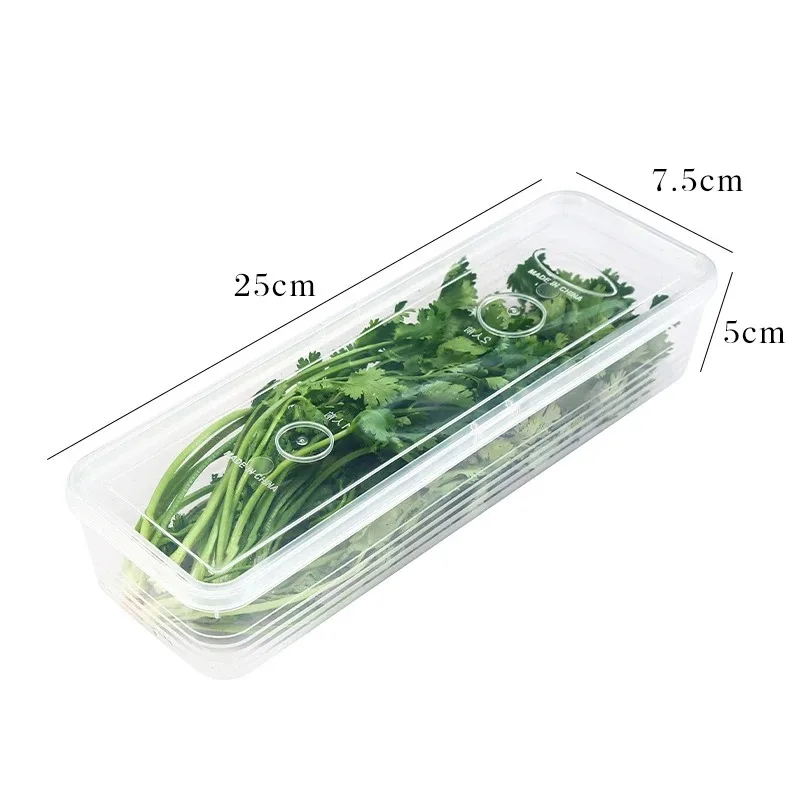 1/2/4Pcs Green Onion Fresh-keeping Storage Box Plastic Refrigerator Storage Box Lid Kitchen Onion Coriander Egg Sealed Container